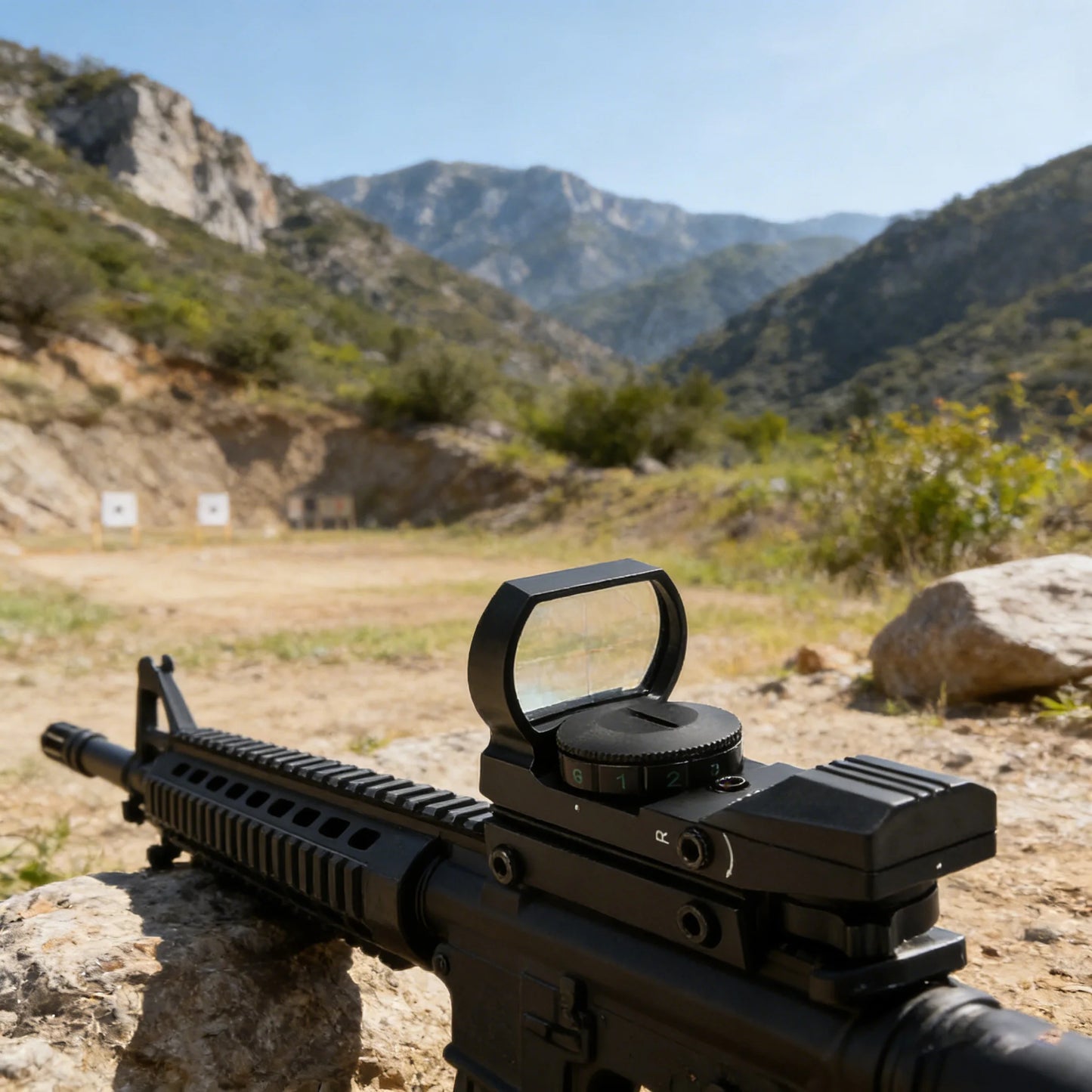 Mira Tática Red & Green Dot antireflexo – Alta Precisão e Visada Rápida para trilho 20mm