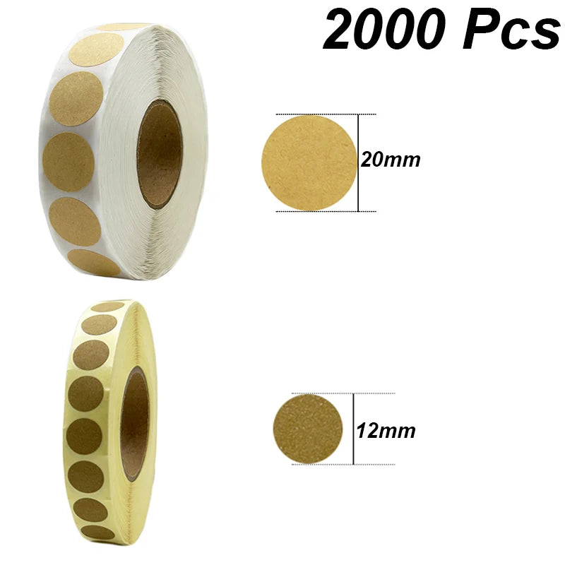 Obreias 2000 unidades de 20mm / 12mm adesivas
