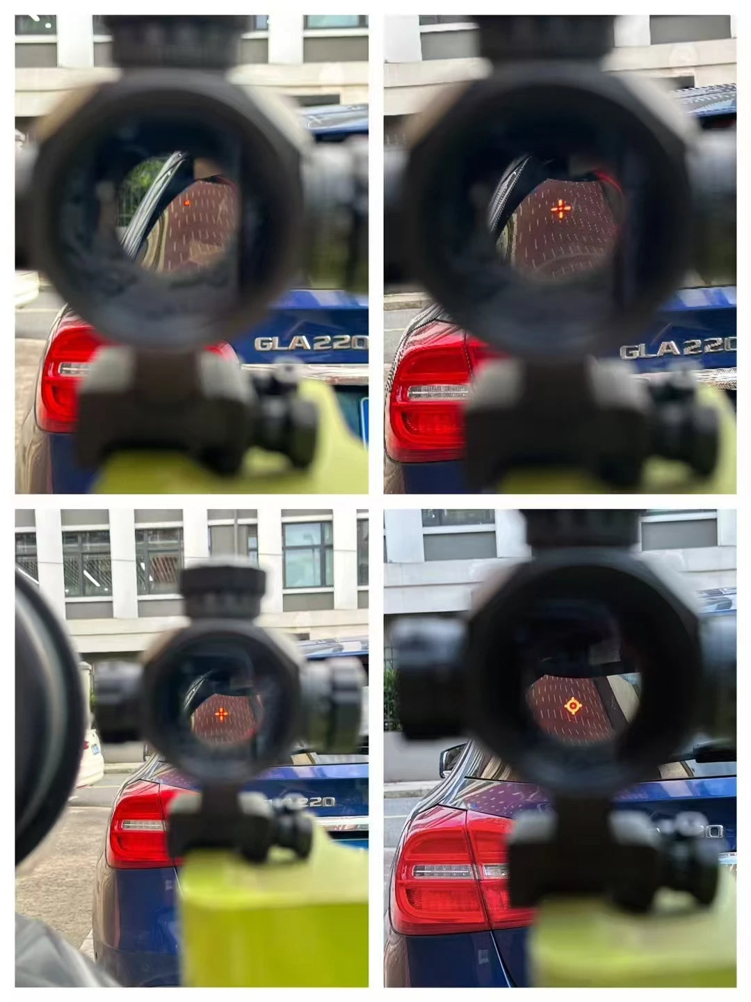 Mira telescópica Spirit Fox metálica 1x35 com ponto vermelho e trilho 20mm