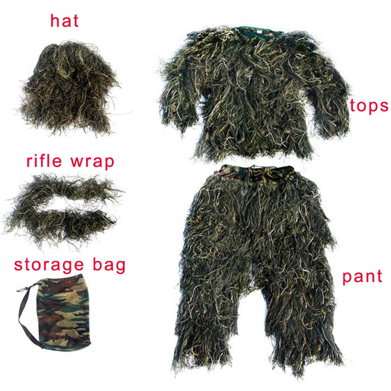Terno de caçador camuflado com 5 peças