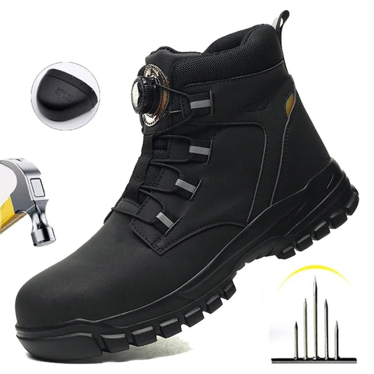 Botas de segurança impermeáveis em aço indestrutível Anti-Smash resistente a cortes