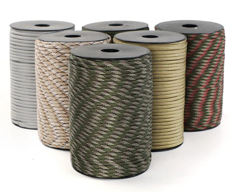 Corda de paraquedas padrão militar com 550 com 9 núcleos com 4 mm para áreas externas