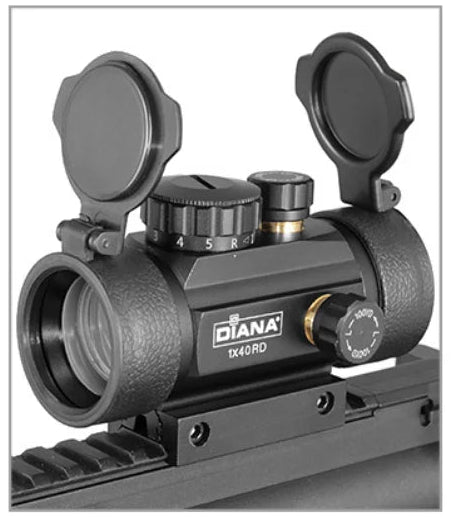 Mira Diana ajustável telescópica e holográfica com red dot