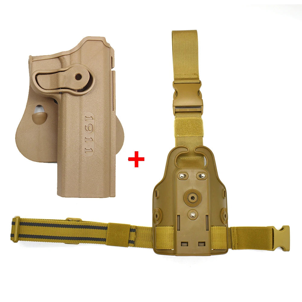 Coldre de Perna IMI para Pistola. Compatível com Glock 17, 19, Beretta M9, 92, 96, Colt 1911, Beretta PX4 Storm