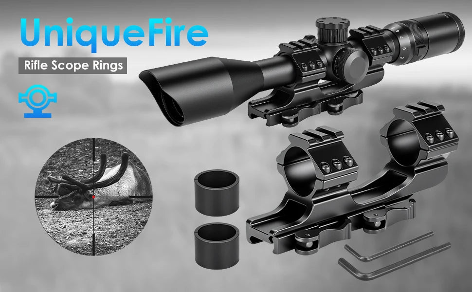 Mount para mira com liberação rápida de 25,4 mm / 30 mm com trilho Picatinny