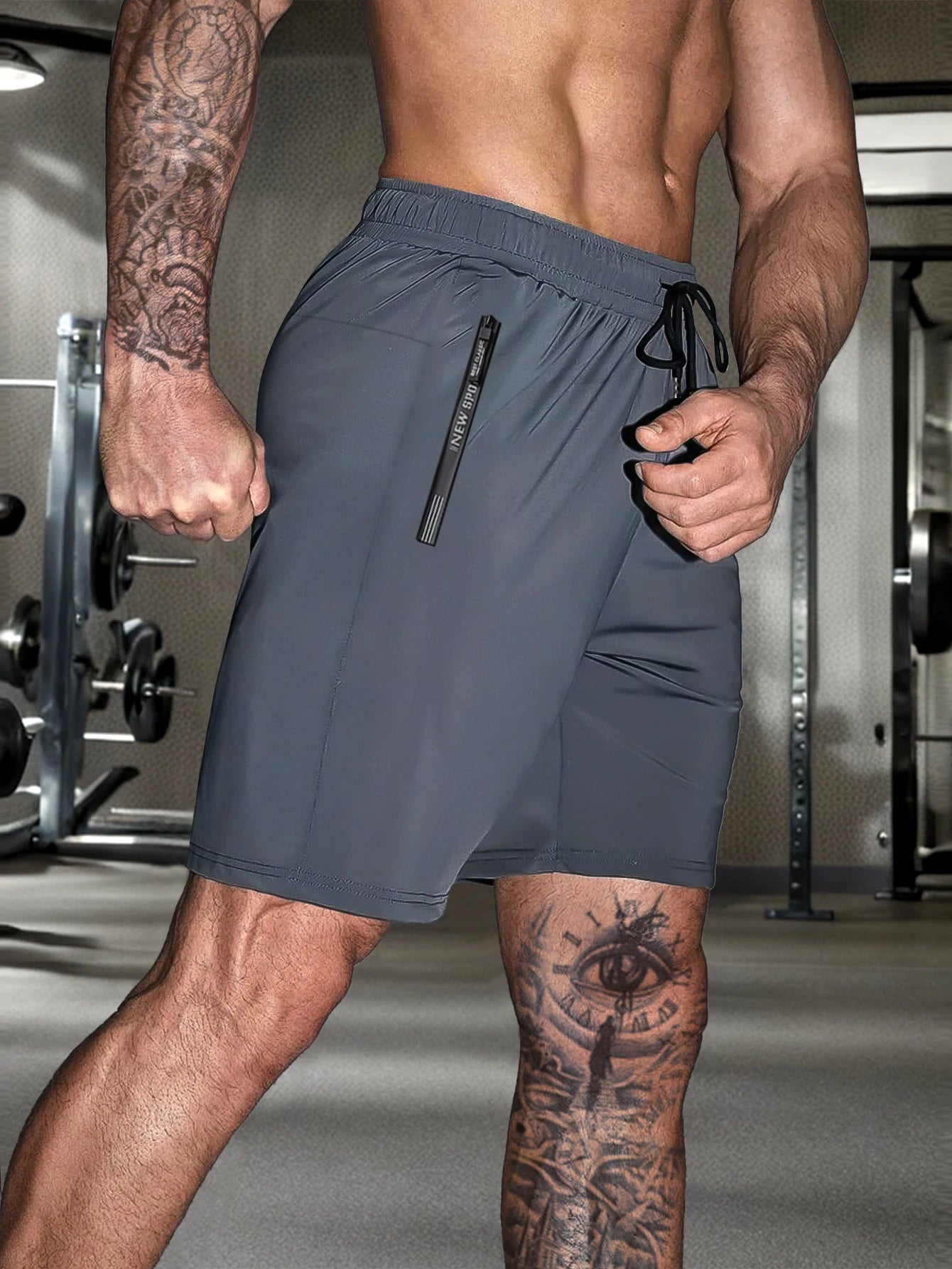 Calçao para esportes masculino 2 em 1