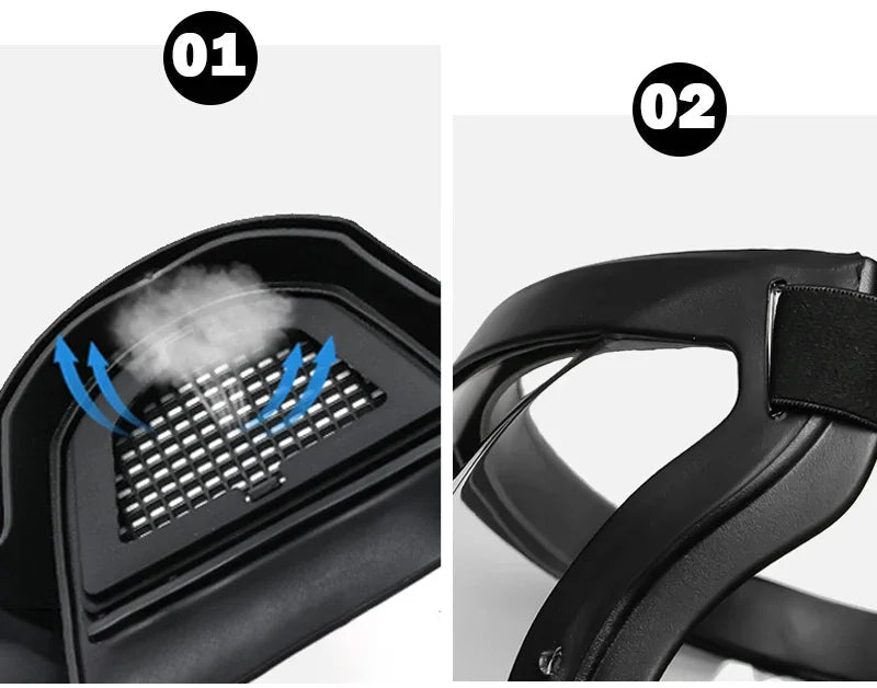 Máscara de proteção transparente à prova de respingos