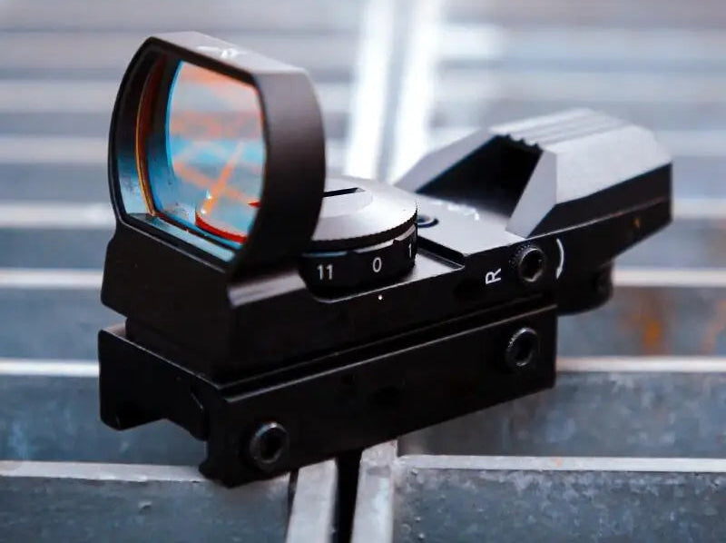 Mira holográfica de metal com quatro pontos variáveis