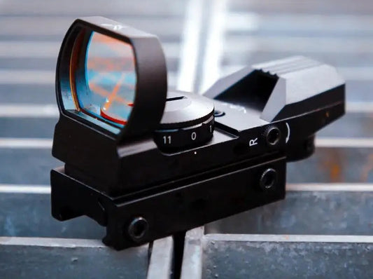 Mira holográfica de metal com quatro pontos variáveis