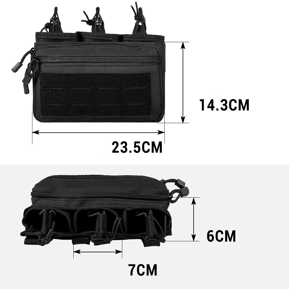Porta-Carregadores Triplo Tático para 5.56 e 7.62