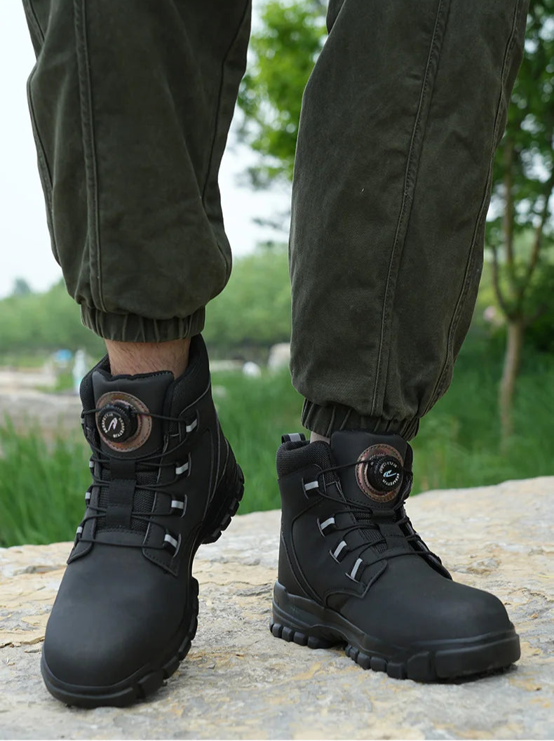 Botas de segurança impermeáveis em aço indestrutível Anti-Smash resistente a cortes