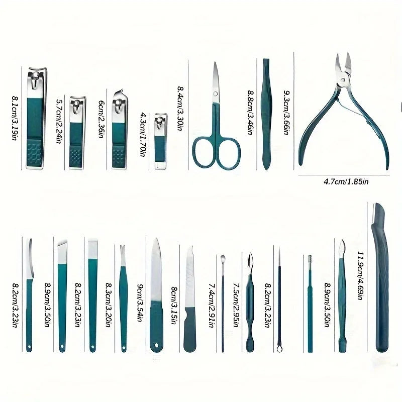 Kit profissional para unhas em aço inoxidável