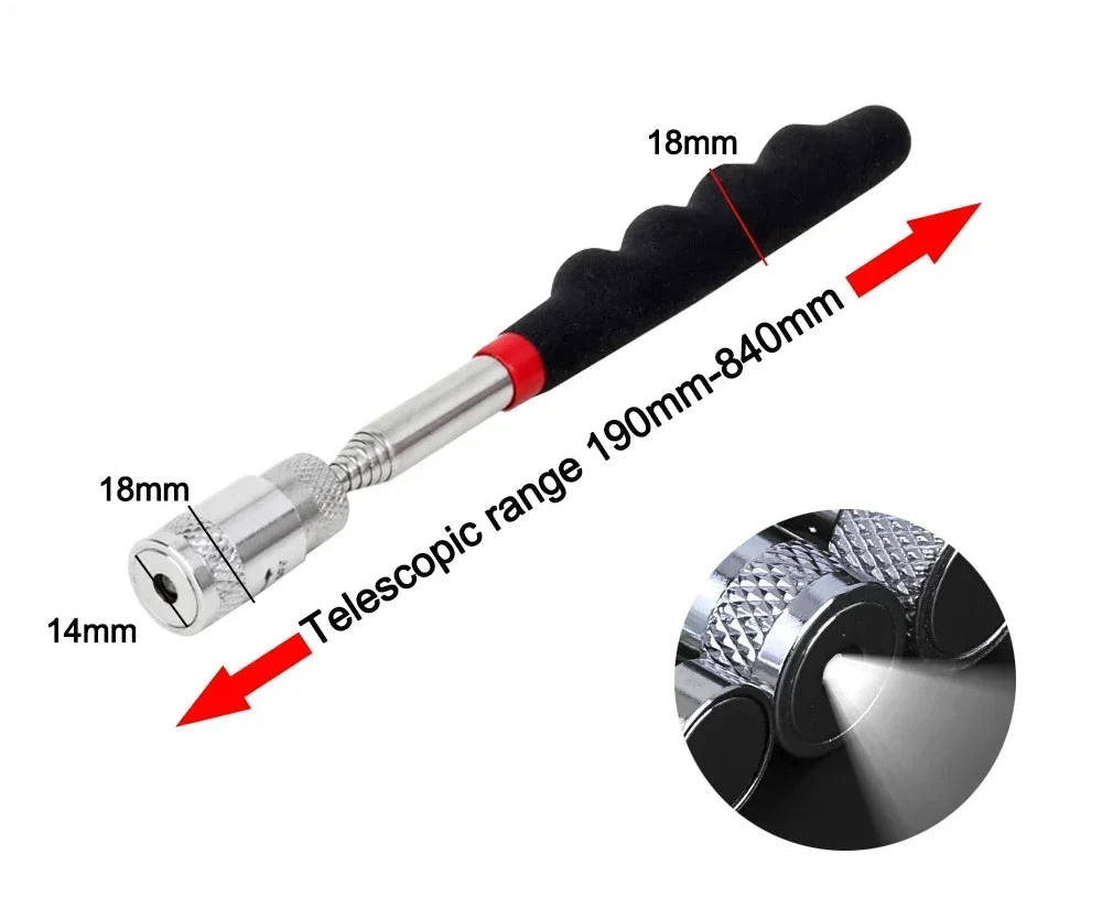 Caneta magnética telescópica portátil