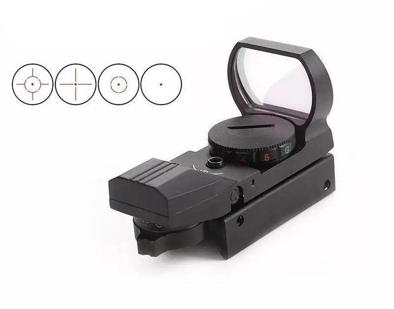 Mira holográfica de metal com quatro pontos variáveis