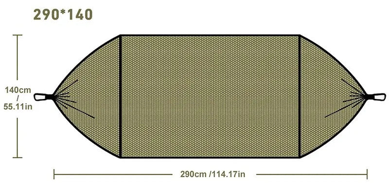 Rede 3 em 1 para camping com mosquiteiro e abertura rápida