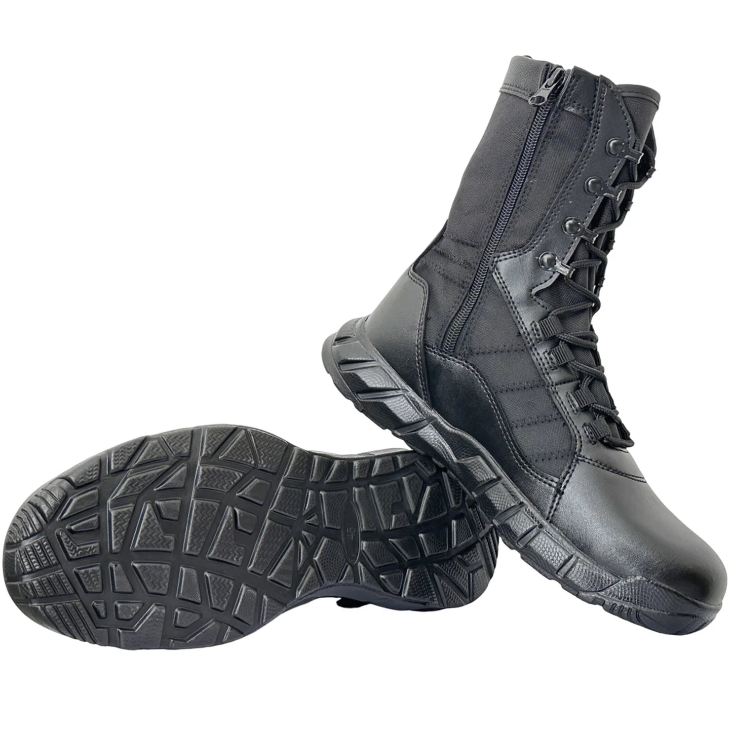 Botas táticas tipo coturno masculinas leves de couro botas de combate anti-colisão para treinamento
