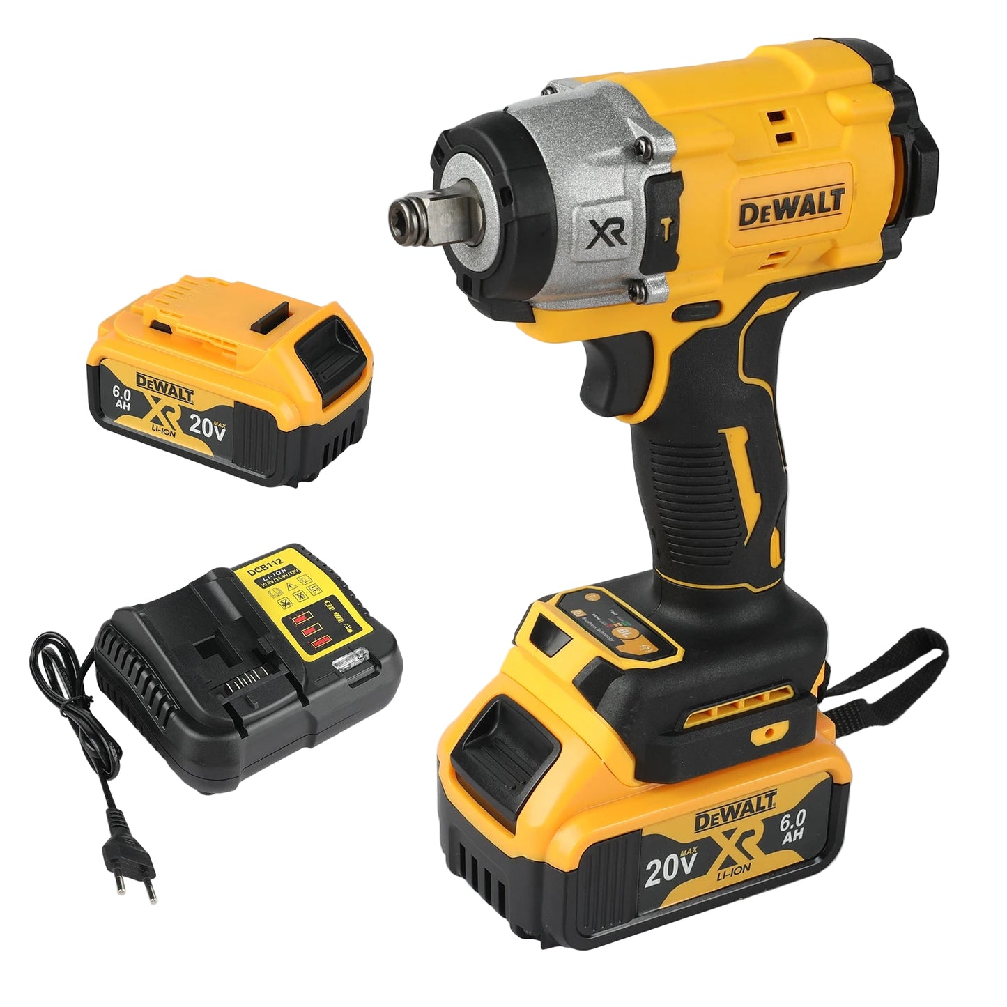 Chave elétrica de impacto DEWALT DCF922 ATOMIC 20V MAX 1/2 pol.  sem fio de velocidade variável com bigorna de pino de retenção