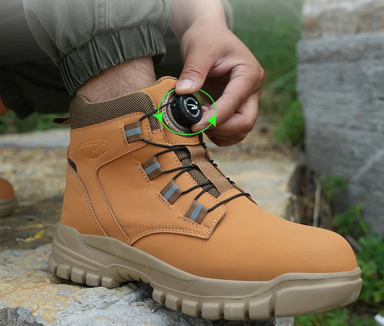 Botas de segurança impermeáveis em aço indestrutível Anti-Smash resistente a cortes
