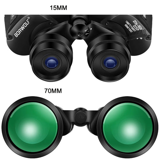 Binóculos Profissionais BORWOLF 20-60X70 de alta ampliação zoom de longo de até 60 vezes
