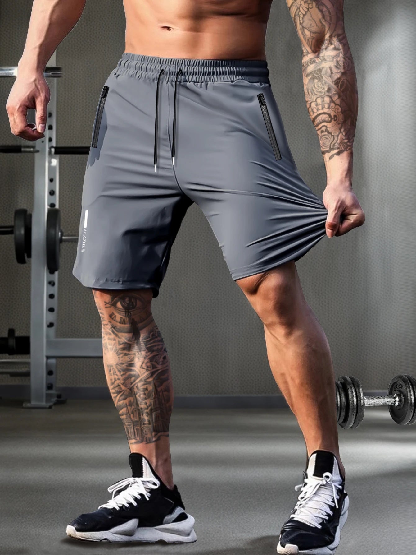 Calçao para esportes masculino 2 em 1