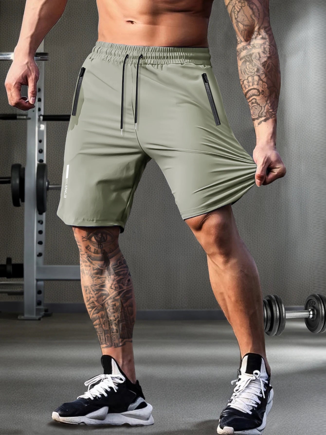 Calçao para esportes masculino 2 em 1