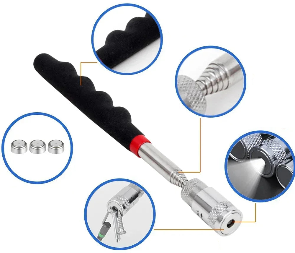 Caneta magnética telescópica portátil