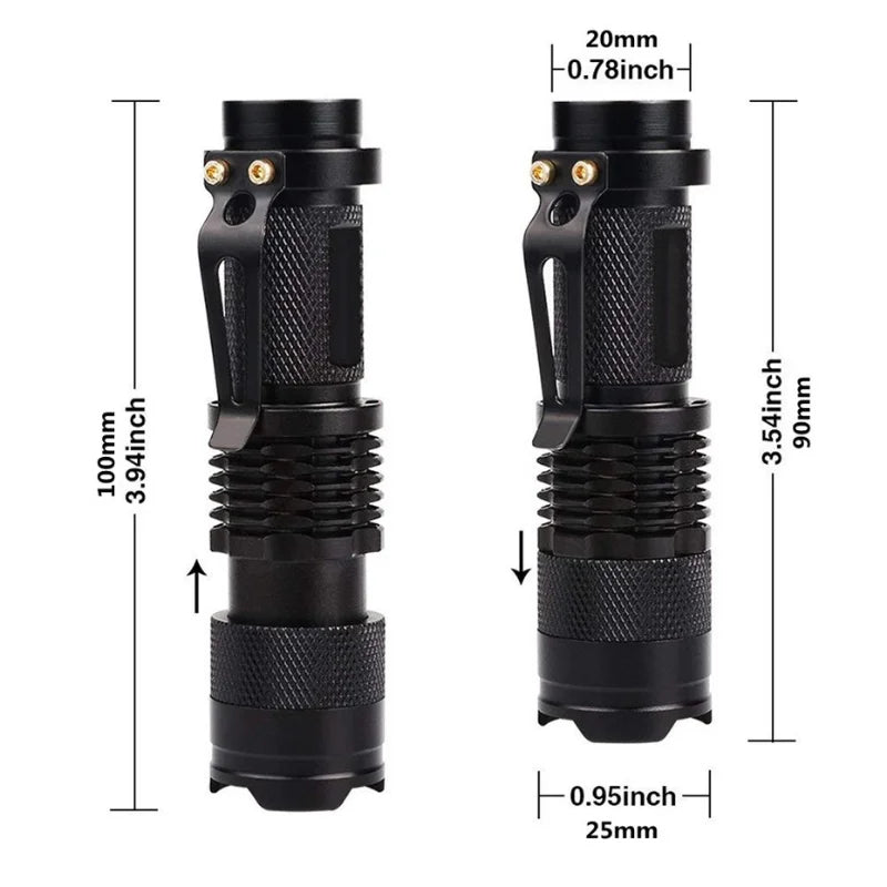 Lanterna uv portátil, lanterna de luz negra de 395nm