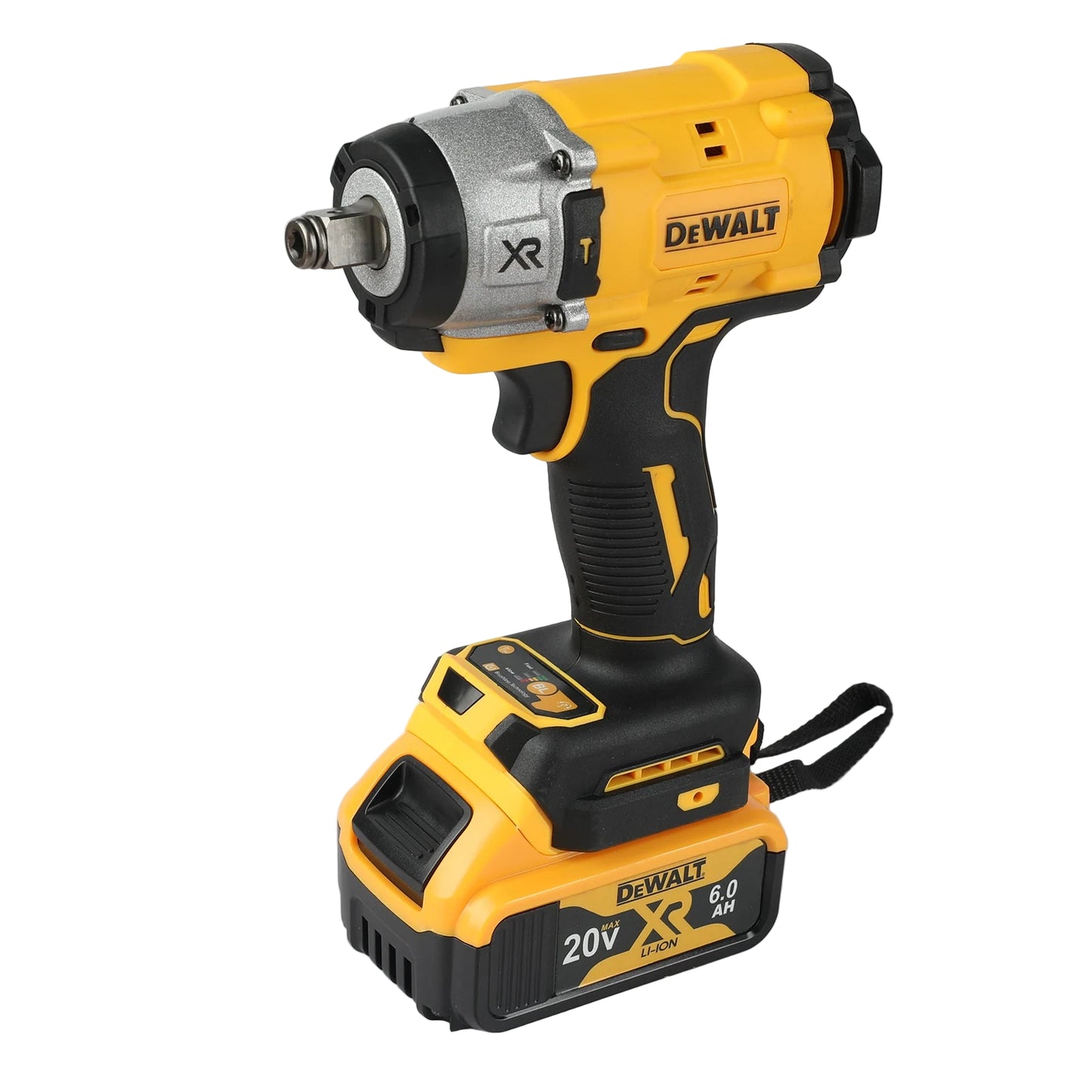 Chave elétrica de impacto DEWALT DCF922 ATOMIC 20V MAX 1/2 pol.  sem fio de velocidade variável com bigorna de pino de retenção