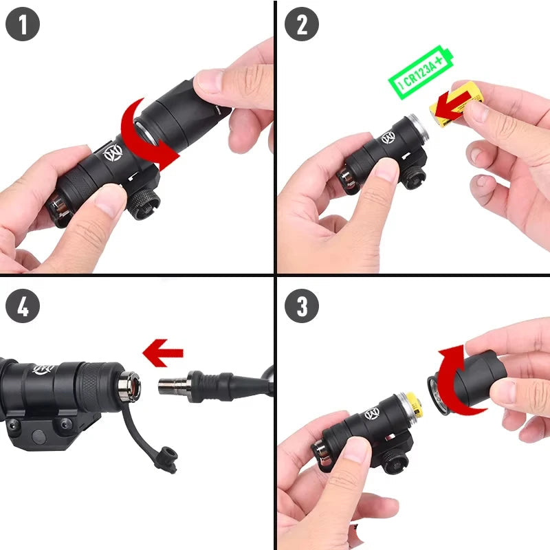 Lanterna tática Surefire SF M600 com interruptor AXON trilho Picatinny 20mm