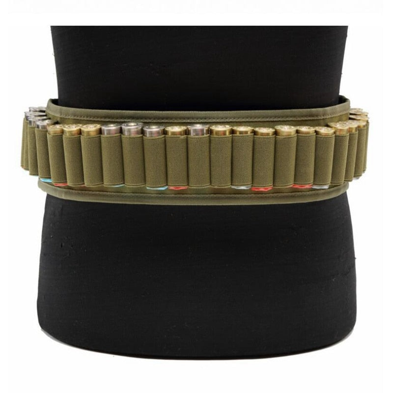 Cartucheira cinto e ombro para 27, 29 e 50 Cartuchos de Espingarda Calibre 12 Armaria