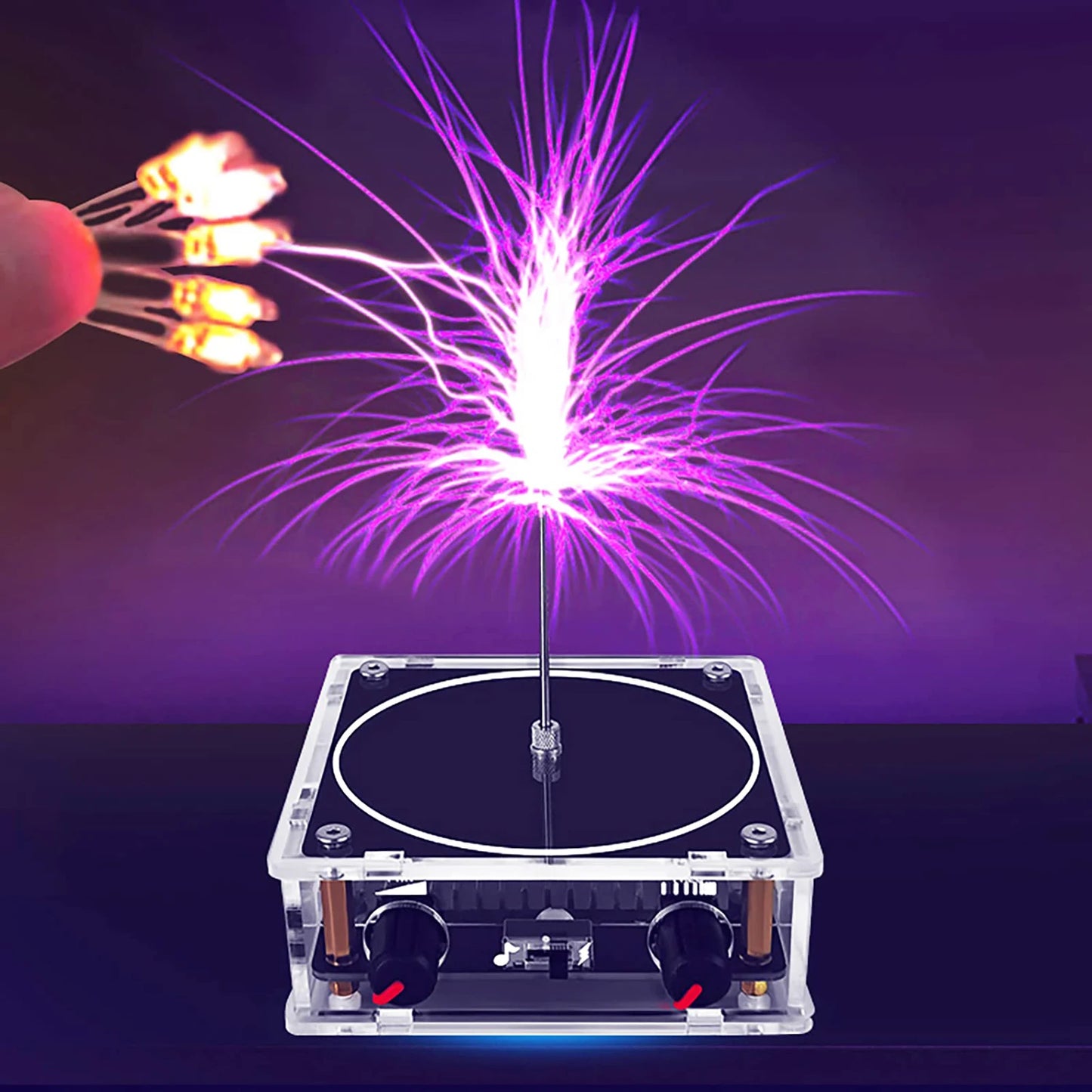 Alto-falante multifuncional de bobina Tesla, iluminação de transmissão sem fio