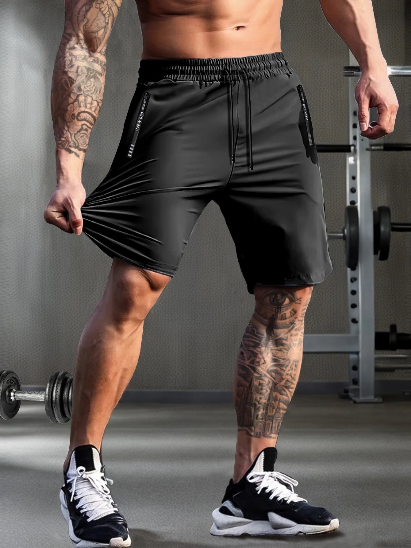 Calçao para esportes masculino 2 em 1