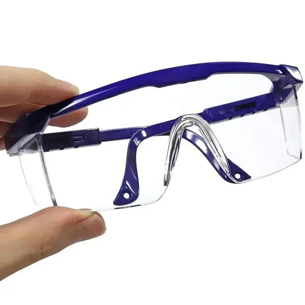 Óculos de proteção ocular antirrespingo para segurança, à prova de vento, poeira e água