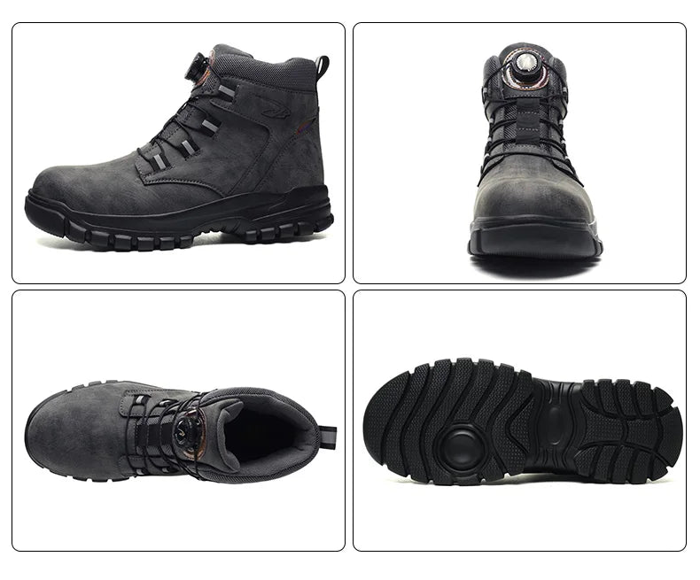 Botas de segurança impermeáveis em aço indestrutível Anti-Smash resistente a cortes