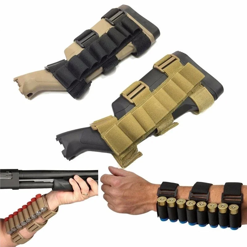 Cartucheira com 8 rodadas de calibre 12 ou 20