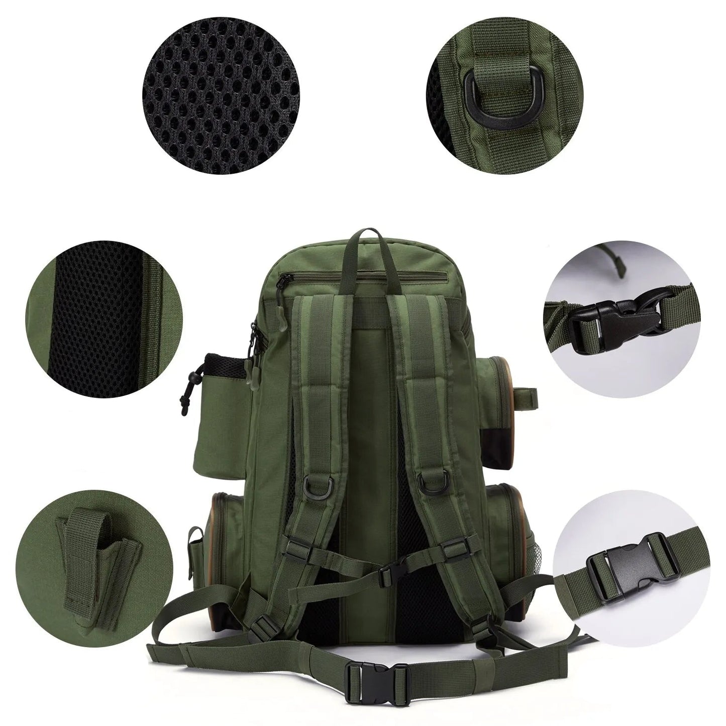 Mochila Leve de Pesca Multifuncional