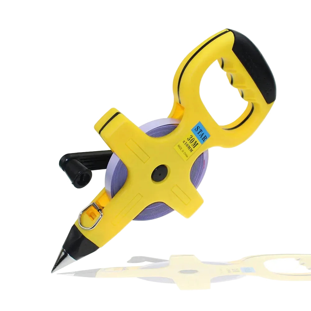 Trena fita métrica retrátil de carretel com 30 e 100 metros