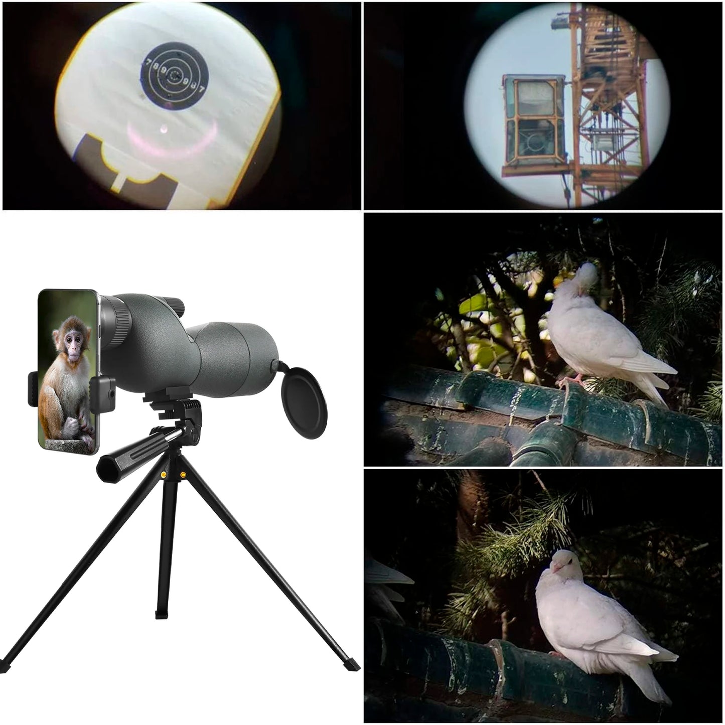 Telescópio para espotagem monocular XIYEAR 25-75x60 FMC BAK4 com tripé