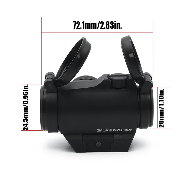 Mira red dot reflexiva  2 MOA para trilho Picatinny de 20mm