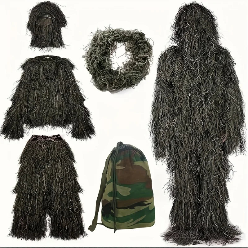 Terno de caçador camuflado com 5 peças