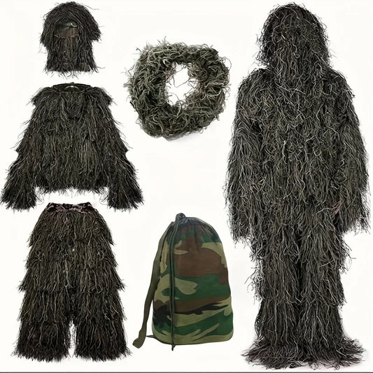 Terno de caçador camuflado com 5 peças