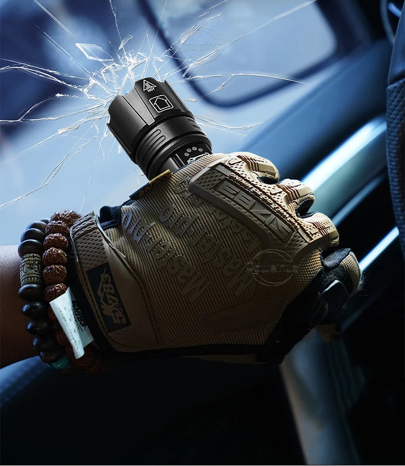 Lanterna tática de LED usb recarregável