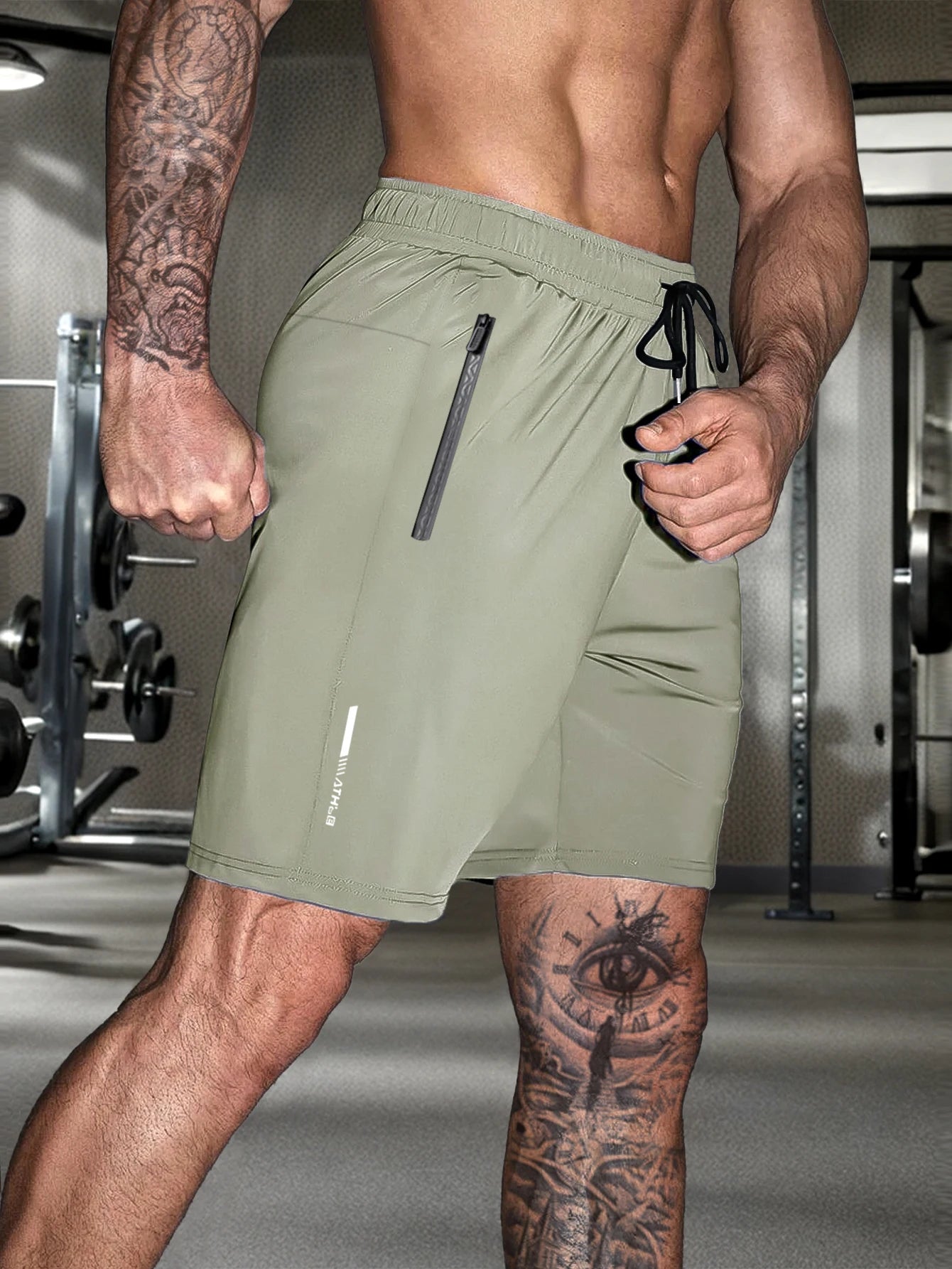 Calçao para esportes masculino 2 em 1