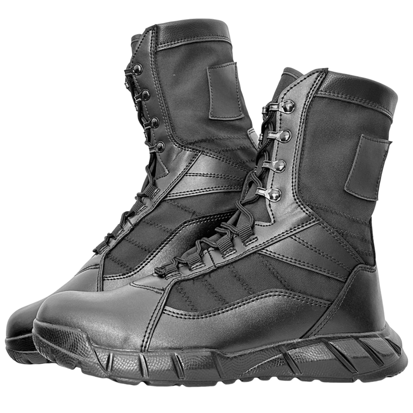 Botas táticas tipo coturno masculinas leves de couro botas de combate anti-colisão para treinamento