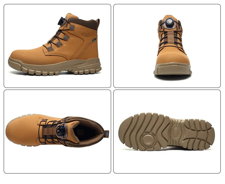 Botas de segurança impermeáveis em aço indestrutível Anti-Smash resistente a cortes