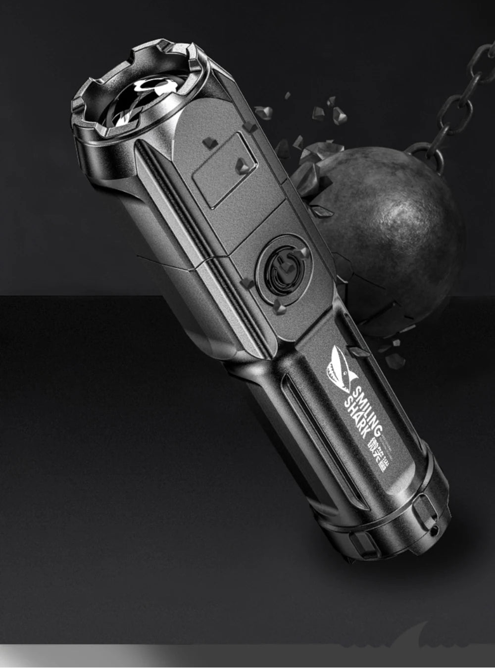 Lanterna LED USB recarregável à prova d'água