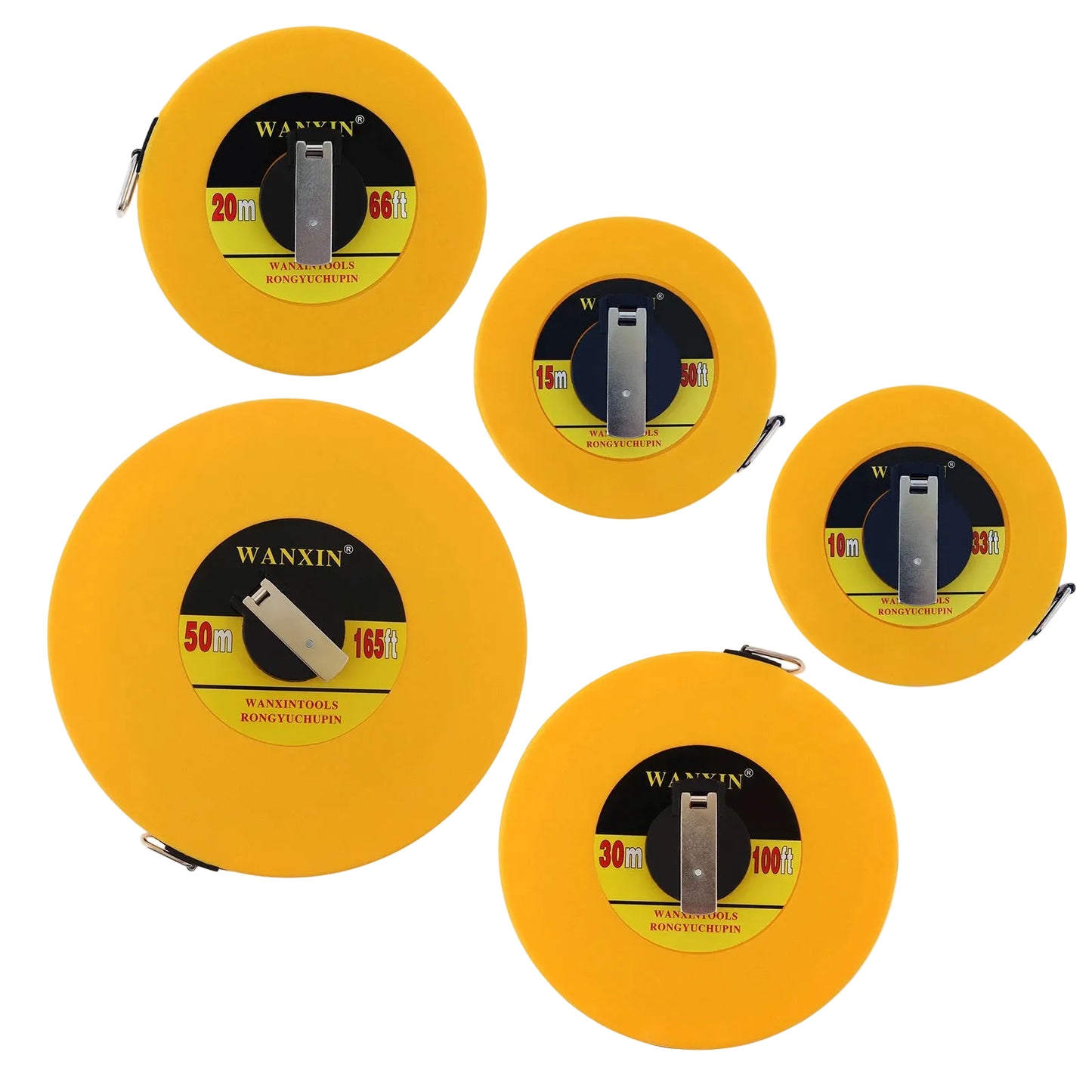 Trena fita métrica circular de fibra de vidro