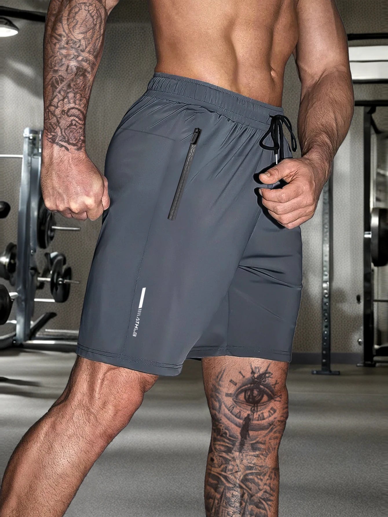 Calçao para esportes masculino 2 em 1