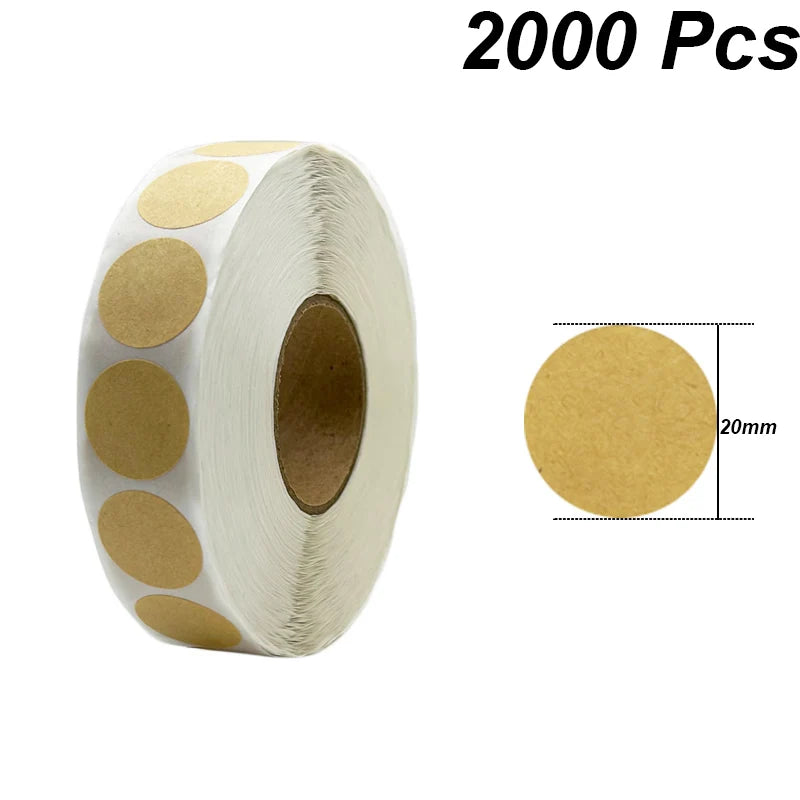 Obreias 2000 unidades de 20mm / 12mm adesivas