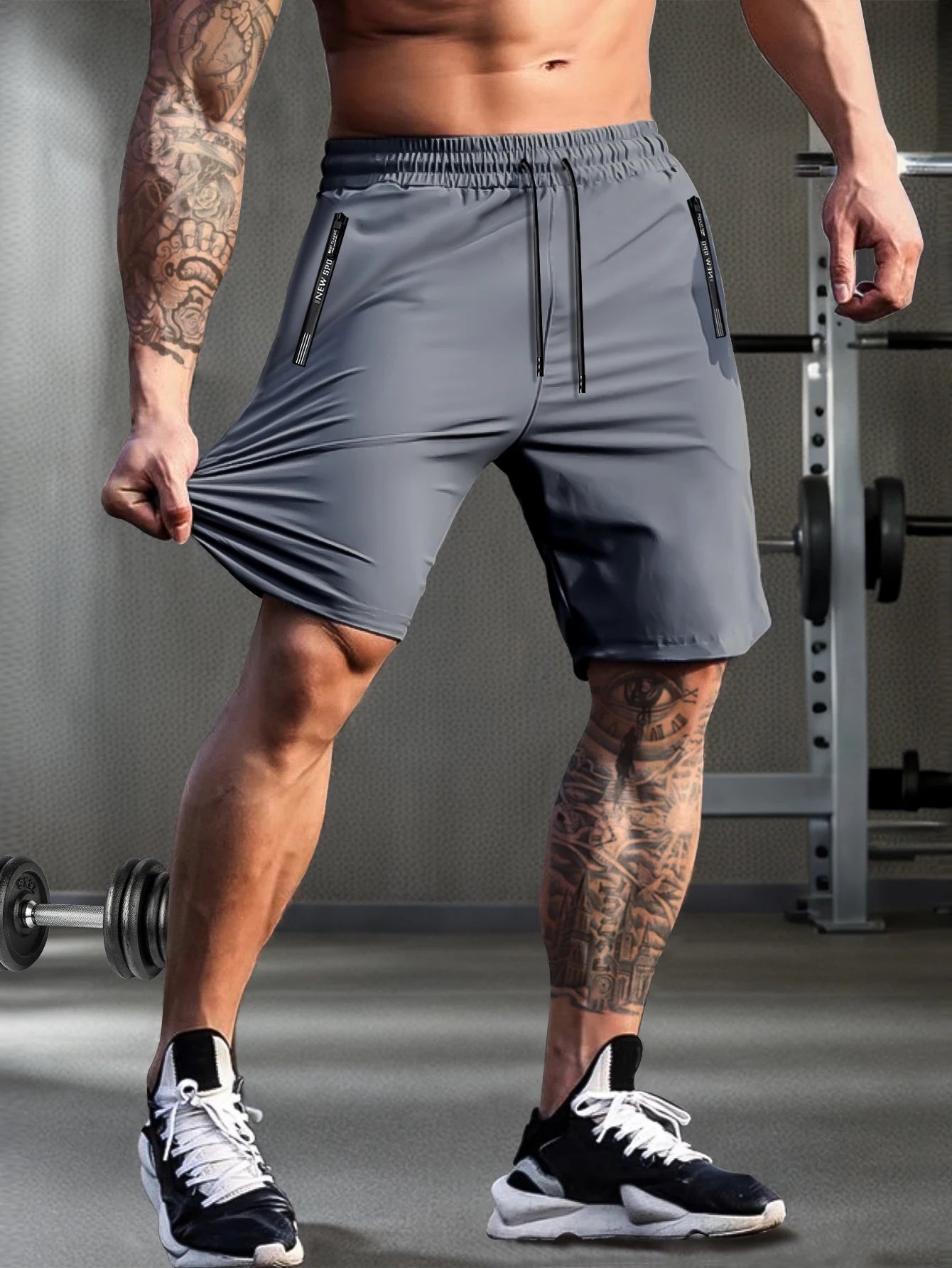 Calçao para esportes masculino 2 em 1